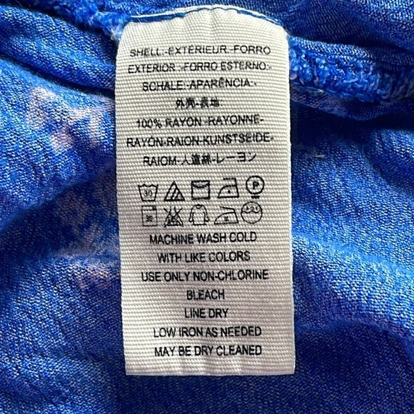 Free People Floral Sleeveless keyhole Tunic Top/Mini Dress women’s Sz S , Blue - Picture 15 of 16